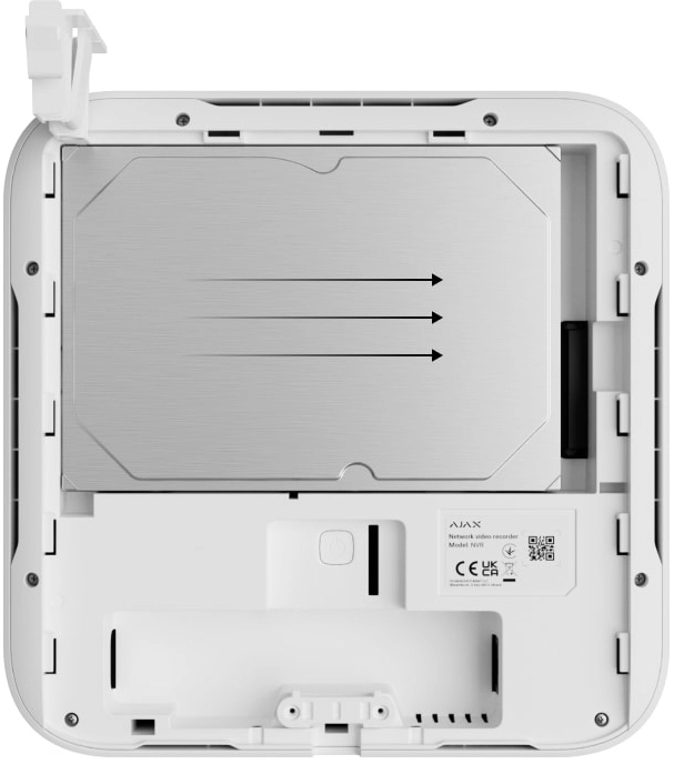 Мережевий відеореєстратор Ajax NVR DC white, 8 каналів, 12V, білий (000055792) Фото - 2