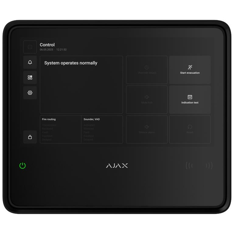Інтелектуальний пожежний хаб Ajax EN54 Fire Hub black (000057093)
