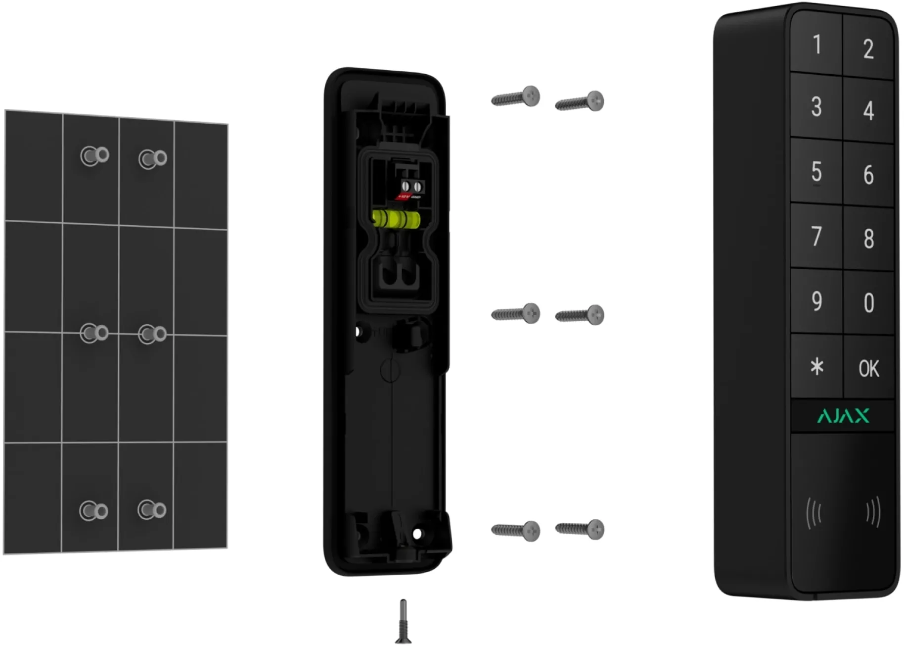 Беспроводная внешняя клавиатура Ajax KeyPad Outdoor Jeweller, графит (000059122) Фото - 2