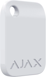 Брелок Ajax Tag 1шт, jeweller, безконтактний, білий (AT1PW) Фото - 1