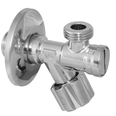 Кран з фільтром вентильний для сантехприладів  Ø1/2" х 1/2"  VA Albertoni (B401481SCV)