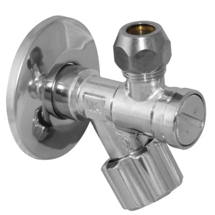 Кран з фільтром вентильний для сантехприладів  Ø1/2" х 3/8"  VA Albertoni (B402881SCV)