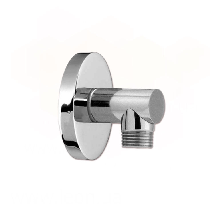 Коліно з чашкою inox для підключення шлангу  Ø1/2" x 1/2" ЗЗ  VA Albertoni (L02803B)