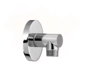 Коліно з чашкою inox для підключення шлангу  Ø1/2" x 1/2" ЗЗ  VA Albertoni (L02803B)