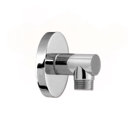 Коліно з чашкою inox для підключення шлангу  Ø1/2" x 1/2" ЗЗ  VA Albertoni (L02803B)