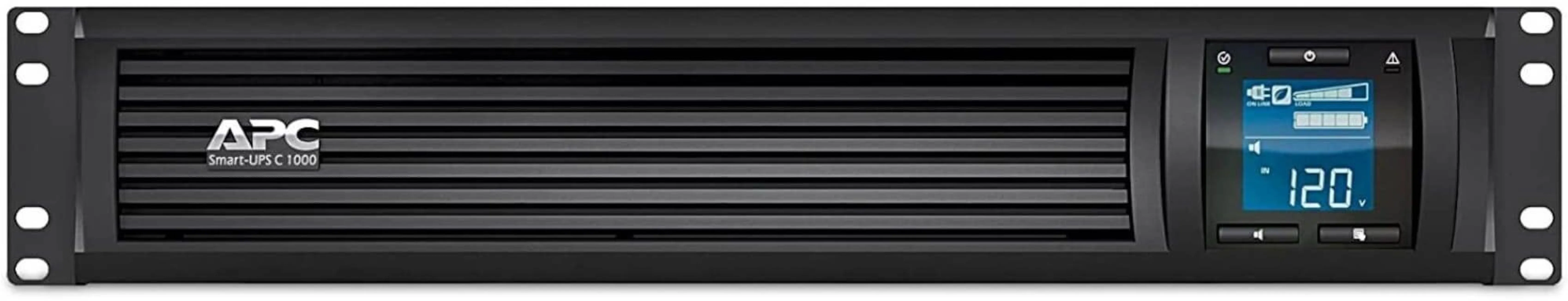 Джерело безперебійного живлення APC Smart-UPS C 1000VA/600W, RM 2U, LCD, USB, SmartConnect, 4xC13 Фото - 1