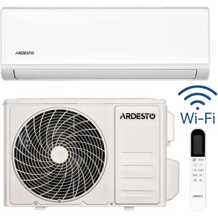 Кондиціонер Ardesto CoolSmart 35м2 інвертор 12000BTU 3.5кВт A/A -15°С Wi-Fi R32 білий