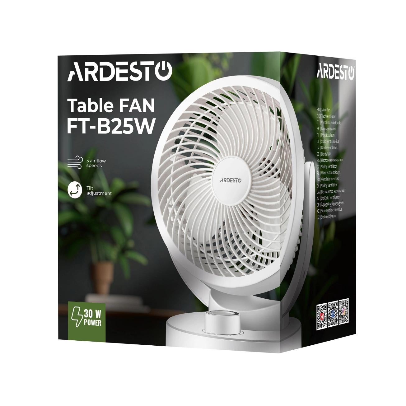 Вентилятор Ardesto FT-B25W настільний Фото - 9