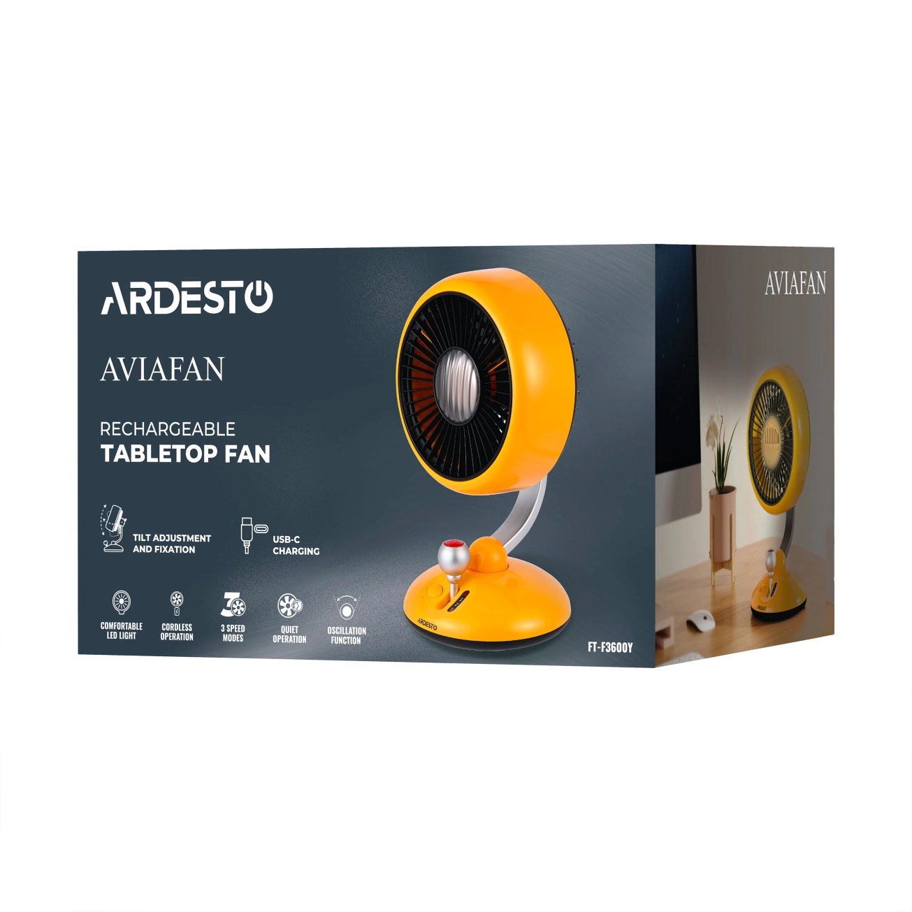 Вентилятор ARDESTO AviaFan FT-F3600Y настольный Фото - 8