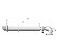 Комплект коаксиальный конденсационный Ariston 60/100-1000 мм (3318073) Фото - 1