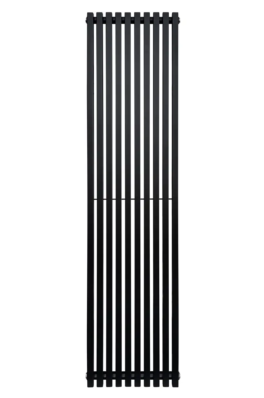 Вертикальный дизайнерский радиатор отопления ARTTIDESIGN Ancona II 10/1800/460/50 черный матовый  Фото - 5