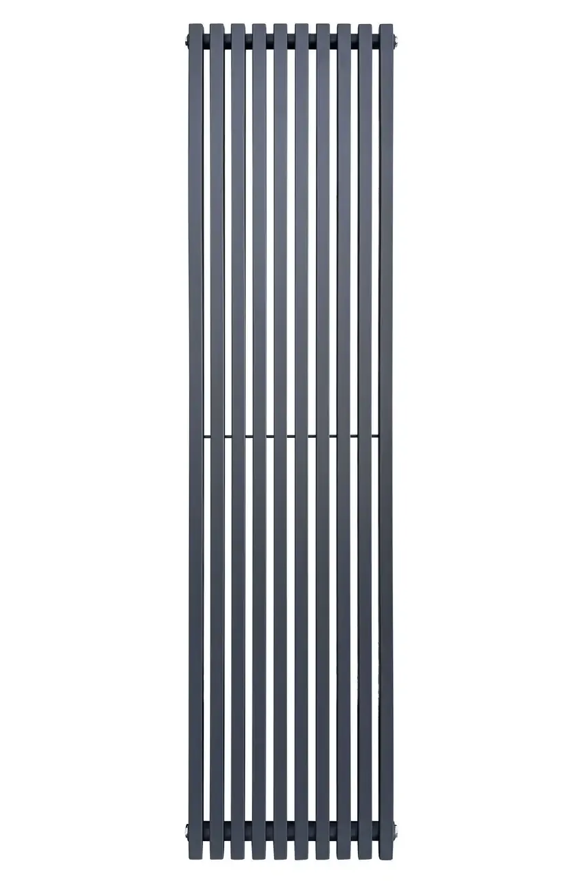 Вертикальный дизайнерский радиатор отопления ARTTIDESIGN Ancona II 10/1800/460/50 серый матовый Фото - 5