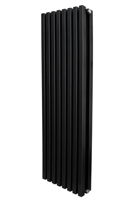 Вертикальный дизайнерский радиатор отопления ARTTIDESIGN Ancona II 8/1300/368 черный матовый