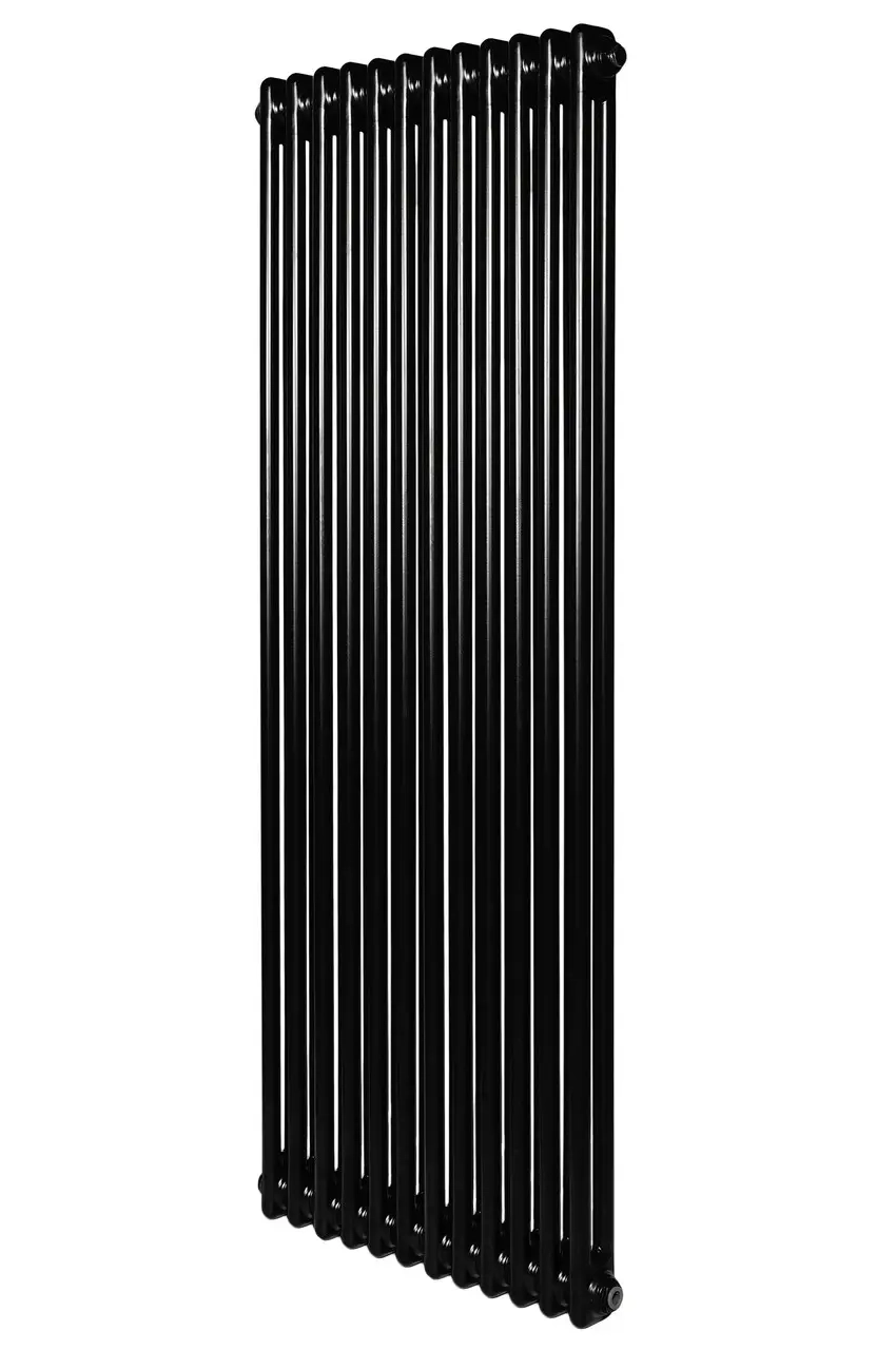 Вертикальный дизайнерский радиатор отопления ARTTIDESIGN Bari II 12/1500/560/50 черный матовый 
