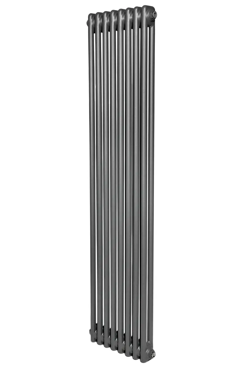 Вертикальный дизайнерский радиатор отопления ARTTIDESIGN Bari II 8/1800/380/50 серый матовый 