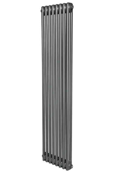 Вертикальный дизайнерский радиатор отопления ARTTIDESIGN Bari II 8/1800/380/50 серый матовый 