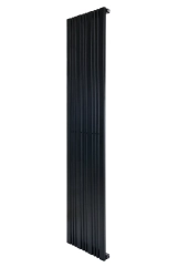 Дизайнерский вертикальный радиатор отопления ARTTIDESIGN Lucca 10/1800/456/50 черный матовый Фото - 4