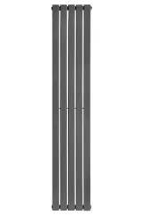 Вертикальний дизайнерський радіатор опалення ARTTIDESIGN Livorno 5/1600/340/50 сірий матовий Фото - 4