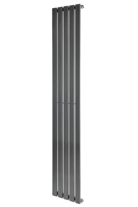 Вертикальный дизайнерский радиатор отопления ARTTIDESIGN Livorno 5/1600/340/50 серый матовый