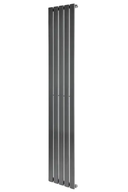 Вертикальный дизайнерский радиатор отопления ARTTIDESIGN Livorno 5/1600/340/50 серый матовый