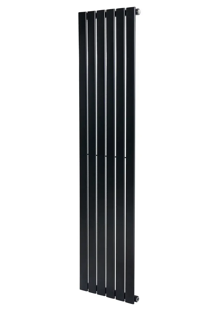 Вертикальный дизайнерский радиатор отопления ARTTIDESIGN Livorno 6/1600/408 черный матовый