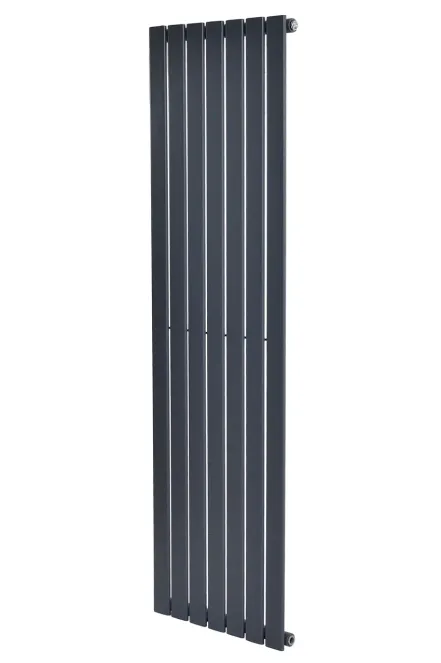 Вертикальный дизайнерский радиатор отопления ARTTIDESIGN Livorno 7/1600/476/50 серый матовый 