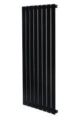Дизайнерский вертикальный радиатор отопления ARTTIDESIGN Livorno 8/1200/544 черный матовый.