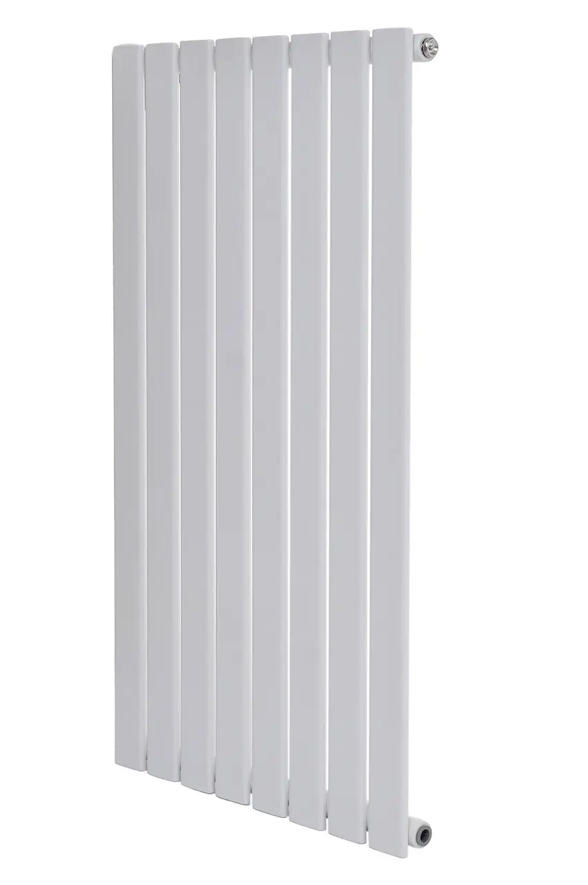 Дизайнерский вертикальный радиатор отопления ARTTIDESIGN Livorno 8/1200/544 белый матовый.