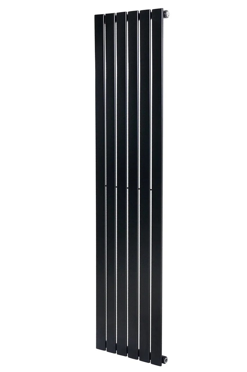 Вертикальный дизайнерский радиатор отопления ARTTIDESIGN Livorno 6/1400/408 черный матовый 