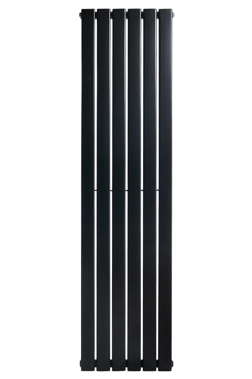 Вертикальный дизайнерский радиатор отопления ARTTIDESIGN Livorno 6/1400/408 черный матовый  Фото - 2