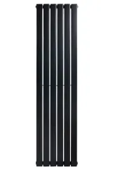 Вертикальный дизайнерский радиатор отопления ARTTIDESIGN Livorno 6/1400/408 черный матовый  Фото - 2