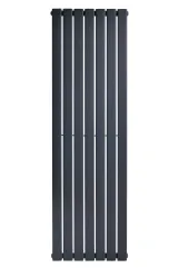 Вертикальний дизайнерський радіатор опалення ARTTIDESIGN Livorno 7/1800/476/50 сірий матовий Фото - 4