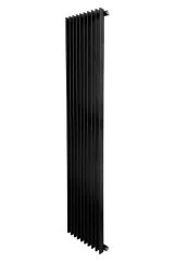 Вертикальный дизайнерский радиатор отопления ARTTIDESIGN Pesaro 10/1800/360/50 черный матовый