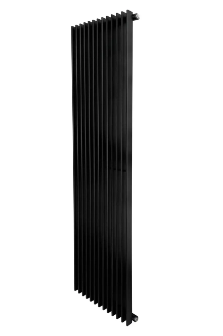 Вертикальний дизайнерський радіатор опалення ARTTIDESIGN Pesaro 13/1800/470/50 чорний матовий