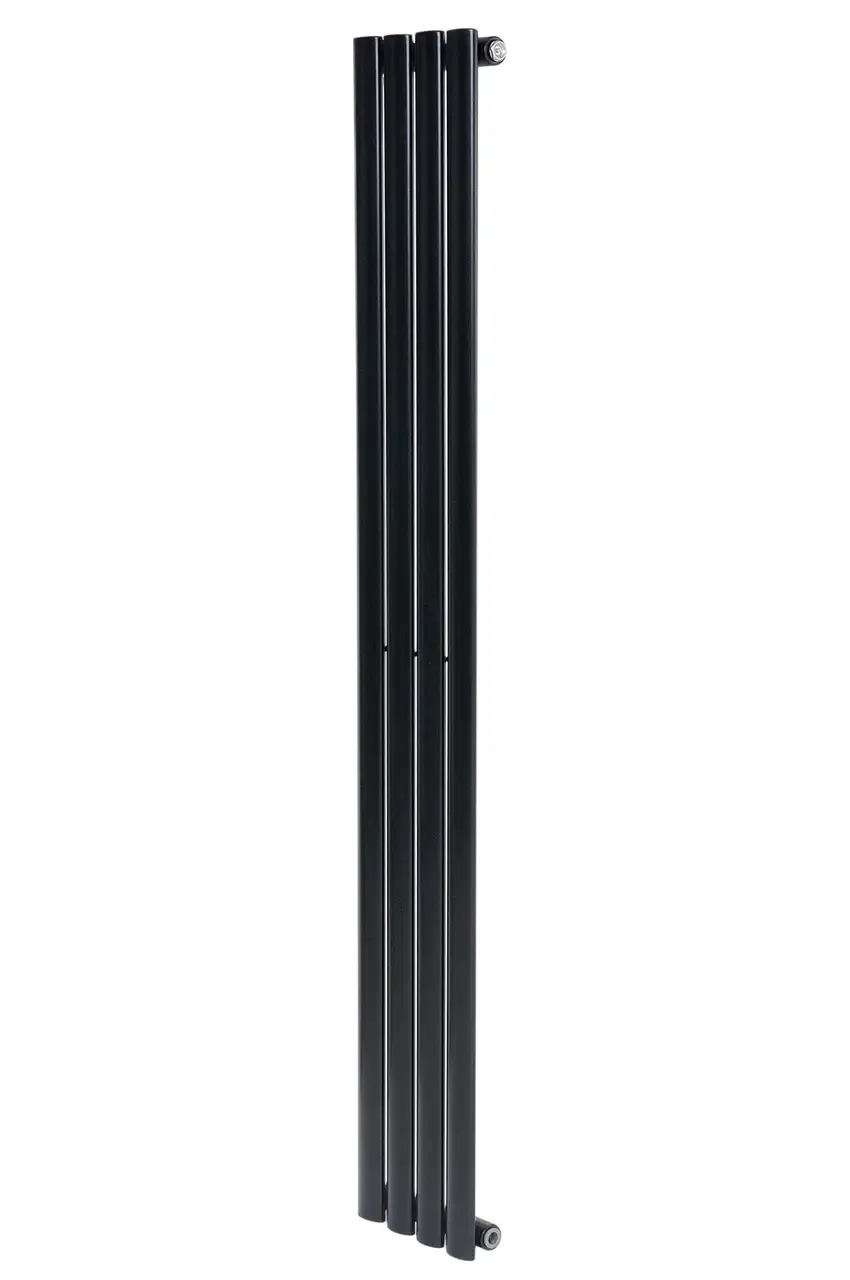 Вертикальный дизайнерский радиатор отопления ARTTIDESIGN Rimini 4/1500/236 черный матовый