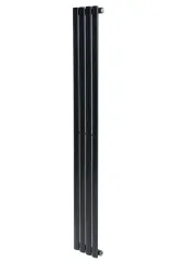 Вертикальный дизайнерский радиатор отопления ARTTIDESIGN Rimini 4/1500/236 черный матовый