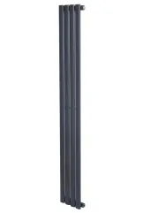 Вертикальный дизайнерский радиатор отопления ARTTIDESIGN Rimini 4/1500/236 серый матовый