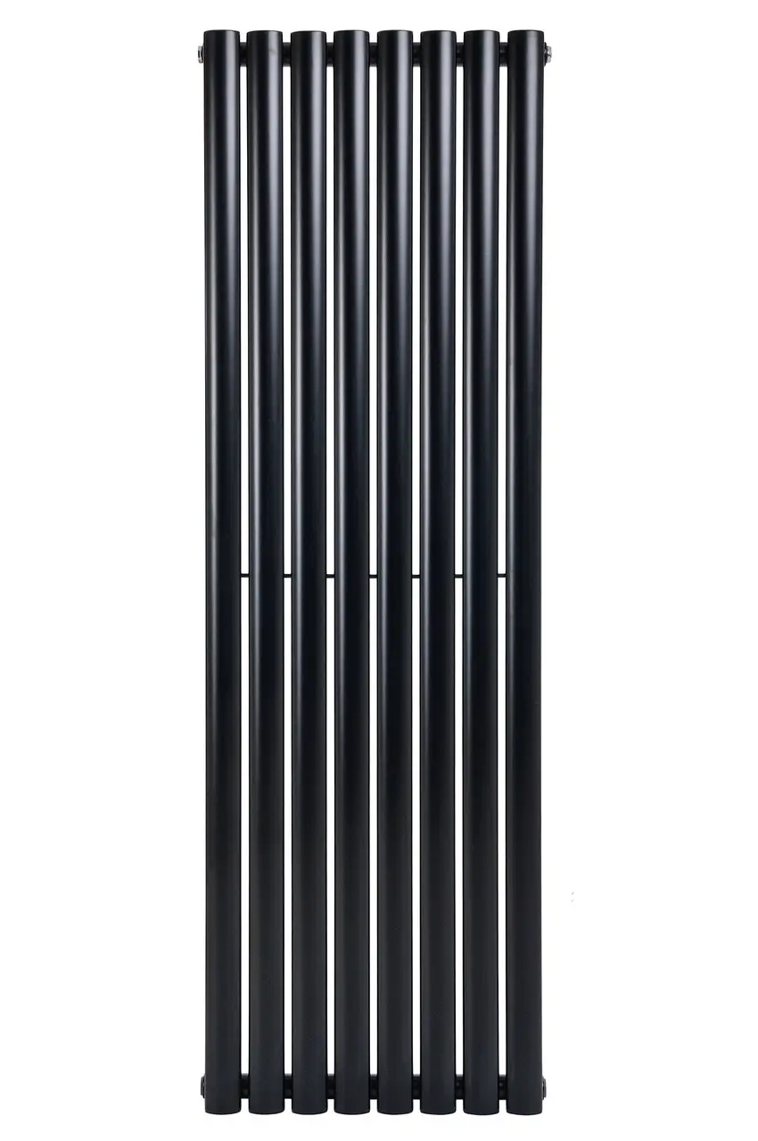 Дизайнерский вертикальный радиатор отопления ARTTIDESIGN Rimini 8/1500/472/50 черный матовый  Фото - 3
