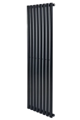 Дизайнерский вертикальный радиатор отопления ARTTIDESIGN Rimini 8/1500/472/50 черный матовый 