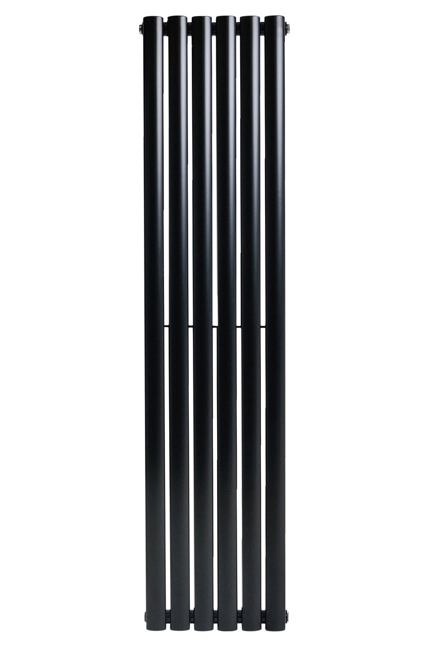 Вертикальный дизайнерский радиатор отопления ARTTIDESIGN Rimini 6/1500/354/50 черный матовый  Фото - 4