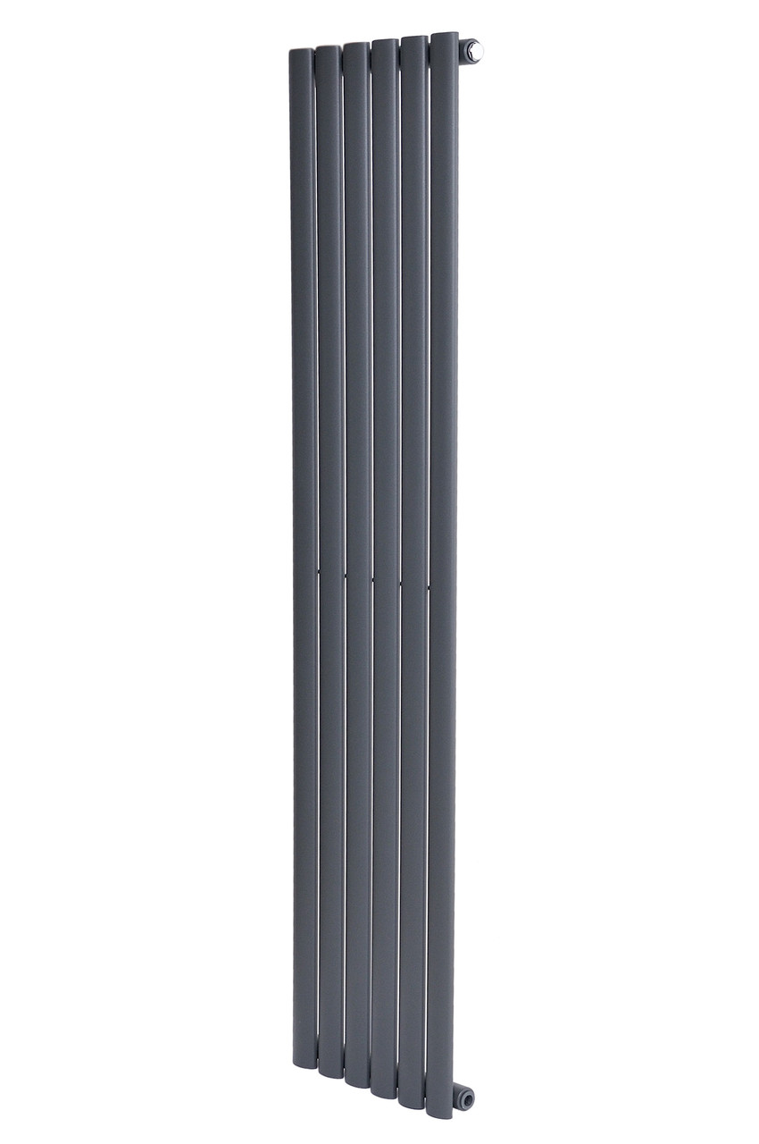 Вертикальный дизайнерский радиатор отопления ARTTIDESIGN Rimini 6/1800/354/50 серый матовый 