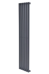 Вертикальный дизайнерский радиатор отопления ARTTIDESIGN Rimini 6/1800/354/50 серый матовый 
