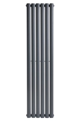 Вертикальный дизайнерский радиатор отопления ARTTIDESIGN Rimini 6/1800/354/50 серый матовый  Фото - 3