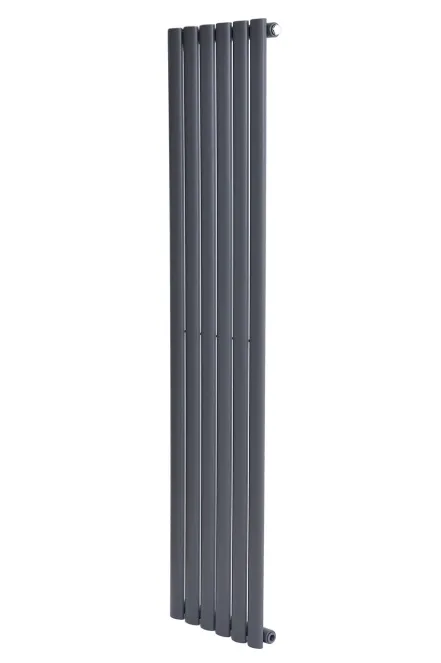 Вертикальный дизайнерский радиатор отопления ARTTIDESIGN Rimini 6/1800/354/50 серый матовый 
