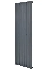Вертикальный дизайнерский радиатор отопления ARTTIDESIGN Terni 10/1800/590/50, серый матовый
