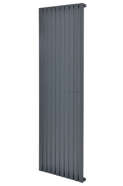Вертикальный дизайнерский радиатор отопления ARTTIDESIGN Terni 10/1800/590/50, серый матовый