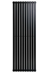 Вертикальный дизайнерский радиатор отопления ARTTIDESIGN Terni 10/1800/590/50 черный матовый Фото - 2