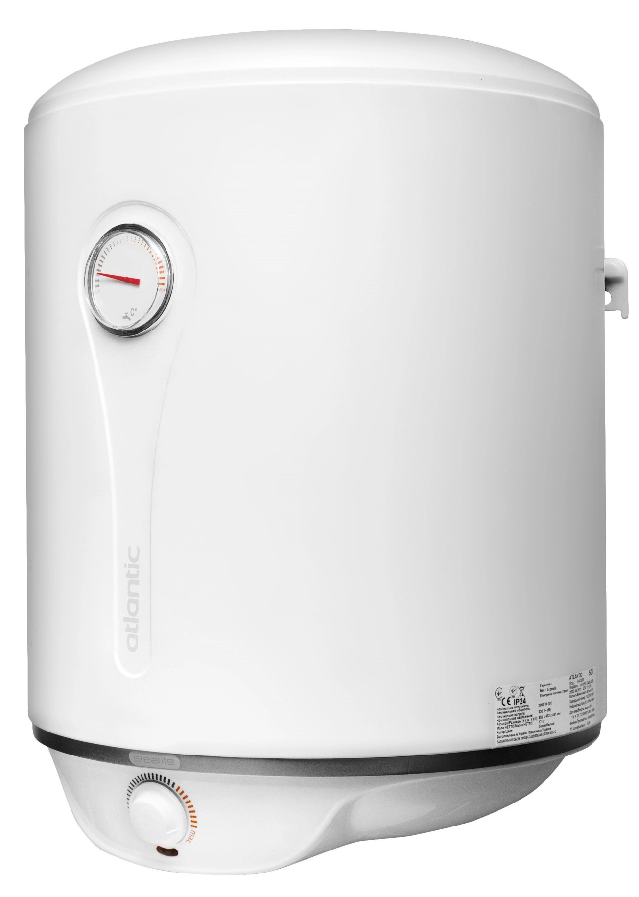 Водонагрівач електричний Atlantic Steatite Elite VM 050 D400S-2-BC (1500W) 841361 Фото - 1