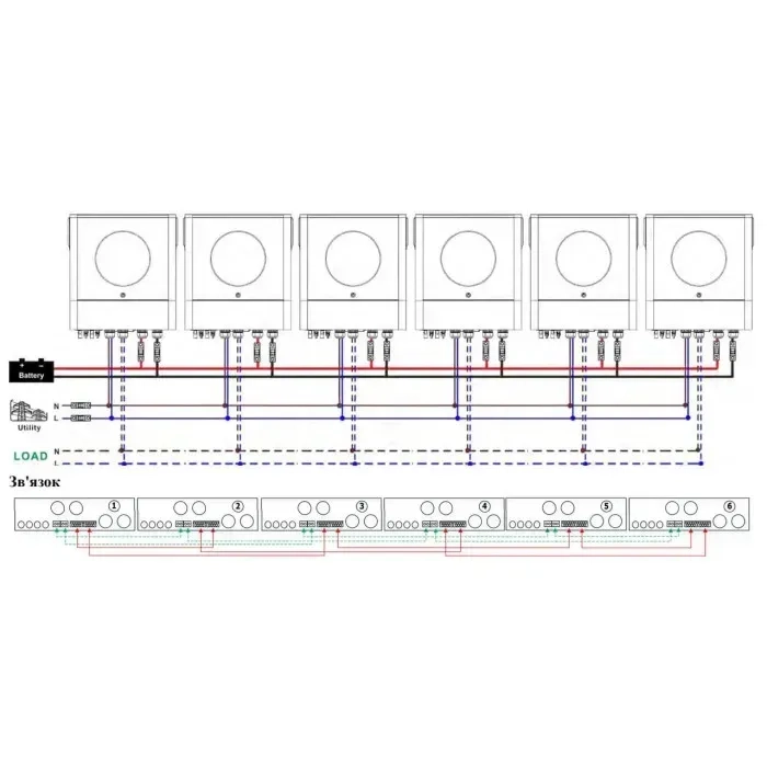 Гібридний інвертор AXIOMA energy ISMPPT BFP 11000 (wi-fi + parallel kit) 48В Фото - 1