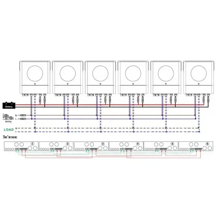 Гибридный инвертор AXIOMA energy ISMPPT BFP 11000 (Wi-Fi + комплект для параллельного подключения) 48 В Фото - 1